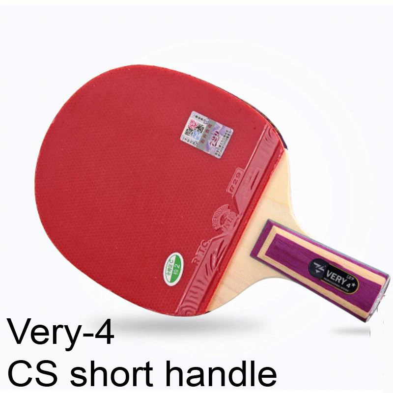 CS short handle Оригинальная 729 гладкая ракетка очень-4 Быстрая атака с петлей для настольного тенниса ракетка для пинг-понга с бугорками для обеих сторон - Цвет: CS short handle