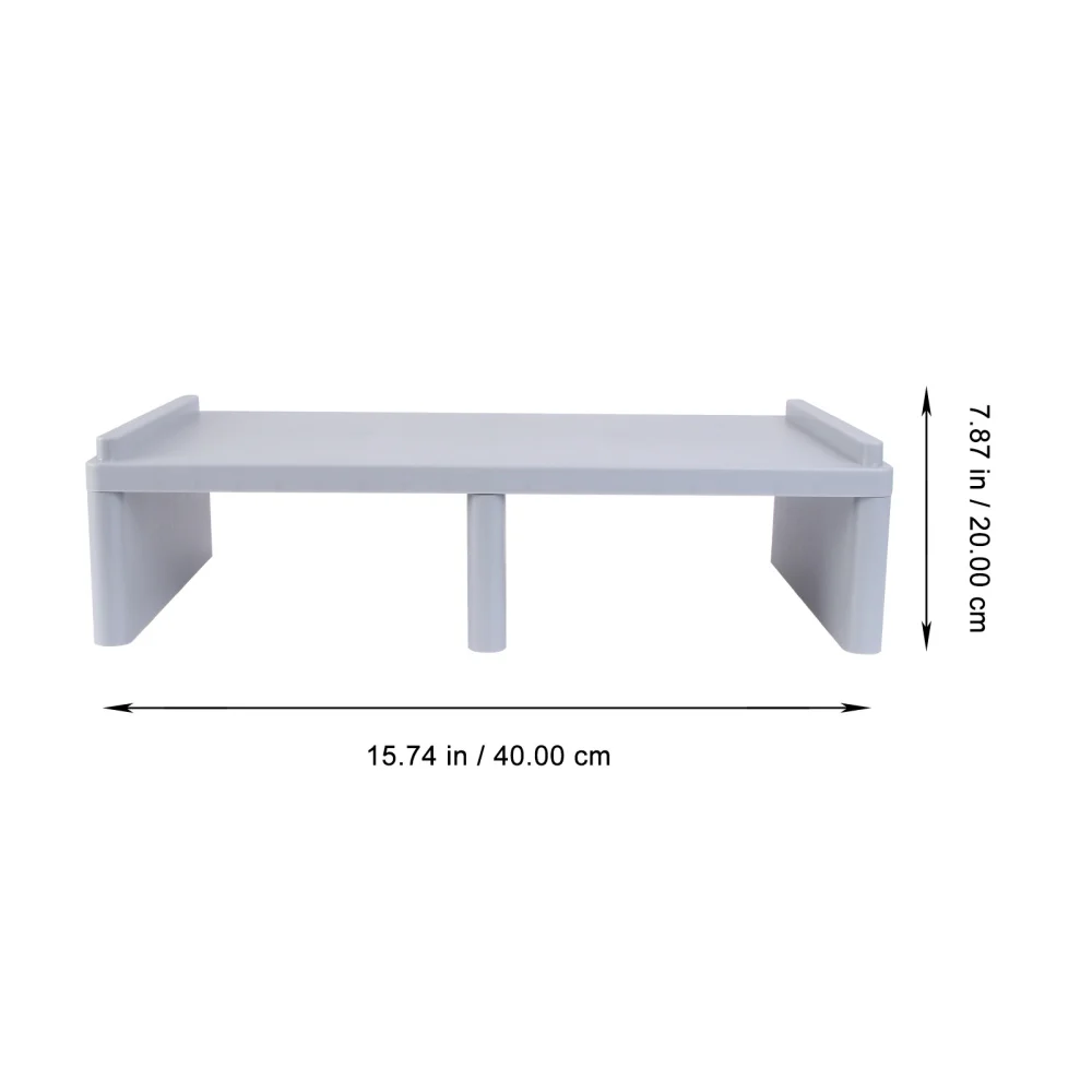 

1pc Monitor Elevated Stand Multifunction Sundries Rack Keyboard Stand (White)