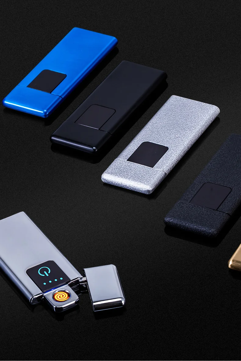 Электронная usb зажигалка, портативная мини сигарета, зарядка зажигалки, ультра тонкие аксессуары для электрических сигарет W/Подарочная коробка