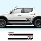 Для Mitsubishi L200 Triton автомобильные наклейки пикап дверь боковые наклейки грузовик 4x4 Спорт графика виниловая пленка декор крышка автомобильные аксессуары
