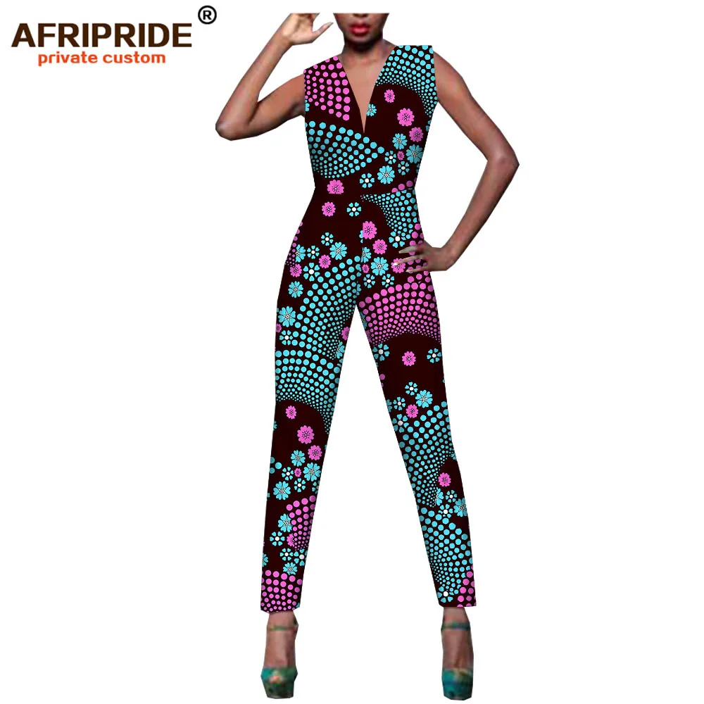 2019 г. комбинезон из Анкары без рукавов с рисунком африканская одежда для женщин