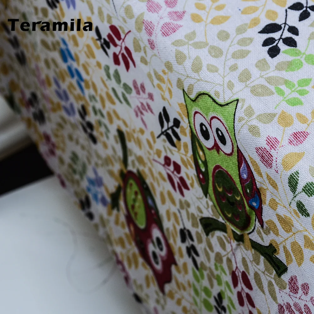 Teramila Пылезащитная скатерть из хлопка и льна с рисунком совы | Дом сад