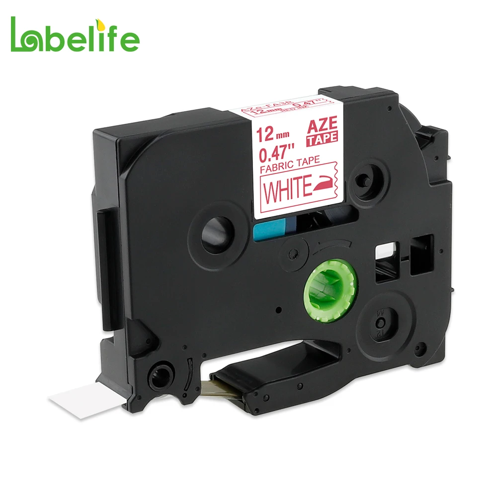 Labelife 1 шт. TZe FA3R 12 мм красная на белой ткани железная лента для Brother P touch TZ TZeFA3R TZFA3R