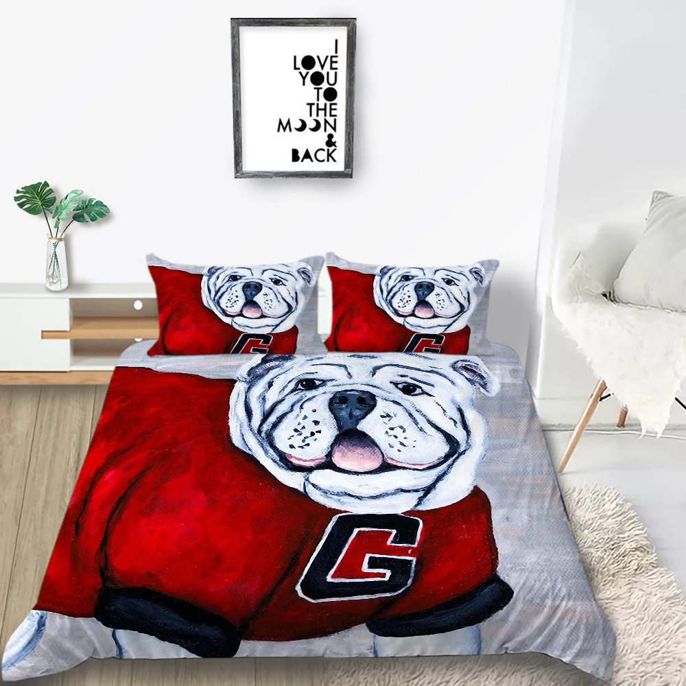 Комплект постельного белья для девочек с рисунком собаки пододеяльником и