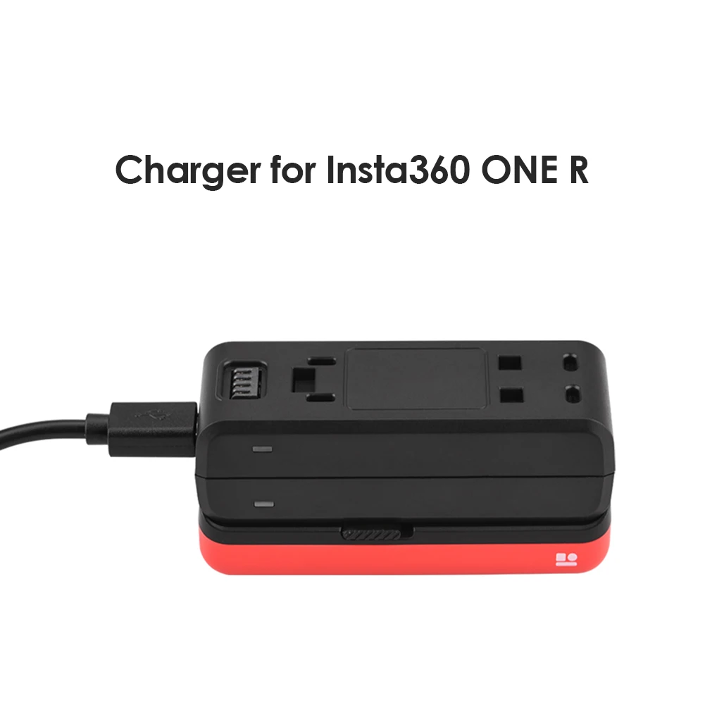 

1500mAh Battery Base Charger Micro+Type-C Charging Adapter Carrying Handheld Camera Elements for Insta360 One R