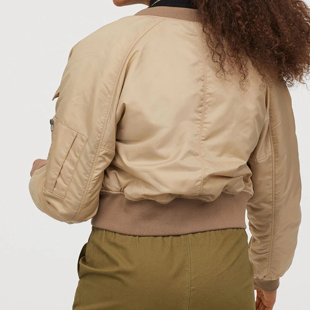 Autumn Women Short Baseball Jackets Casual Solid Zipper Loose Bomber Coat Female Outwear Tops Chaqueta Mujer