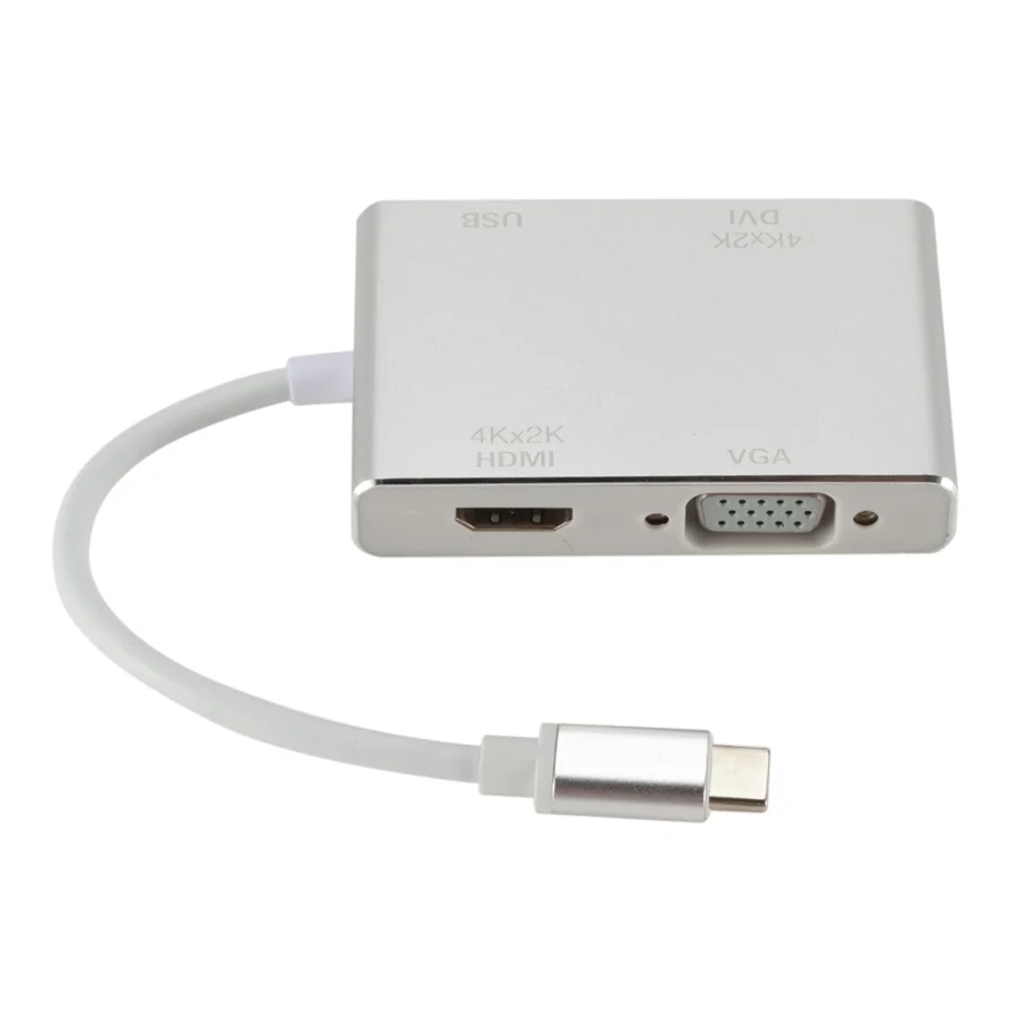 Кабель-адаптер GRWIBEOU 4 в 1 USB 3 C на VGA DVI 0 | Электроника