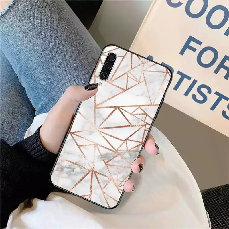 

Geometric Marble Texture Phone Case For Samsung A40 A31 A50 A51 A71 A20S S8 S9 Plus note 20 ultra