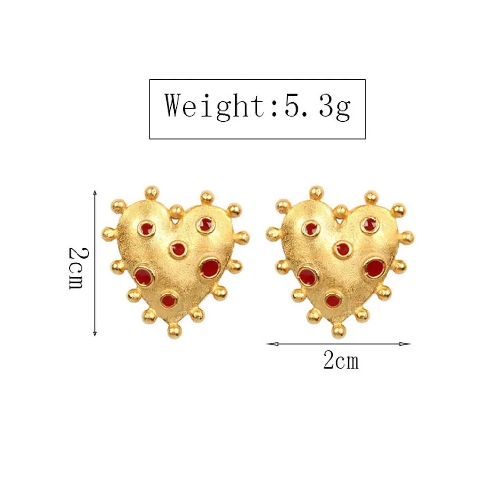 

Women Fashion Personality Lovely Vintage Heart Earrings Ear Eendants 1Pair Vintage Long Drop Earrings Women Elegant Geometric