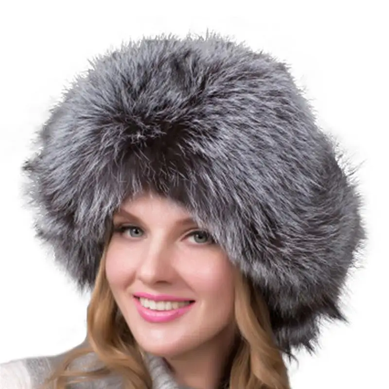 

Меховая шапка, женская меховая зимняя теплая шапка, модная теплая шапка для женщин и девочек (серебристого цвета)