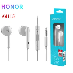 Оригинальные наушники Honor AM115 с микрофоном и дистанционным управлением, наушники-вкладыши с разъемом 3,5 мм для смартфонов