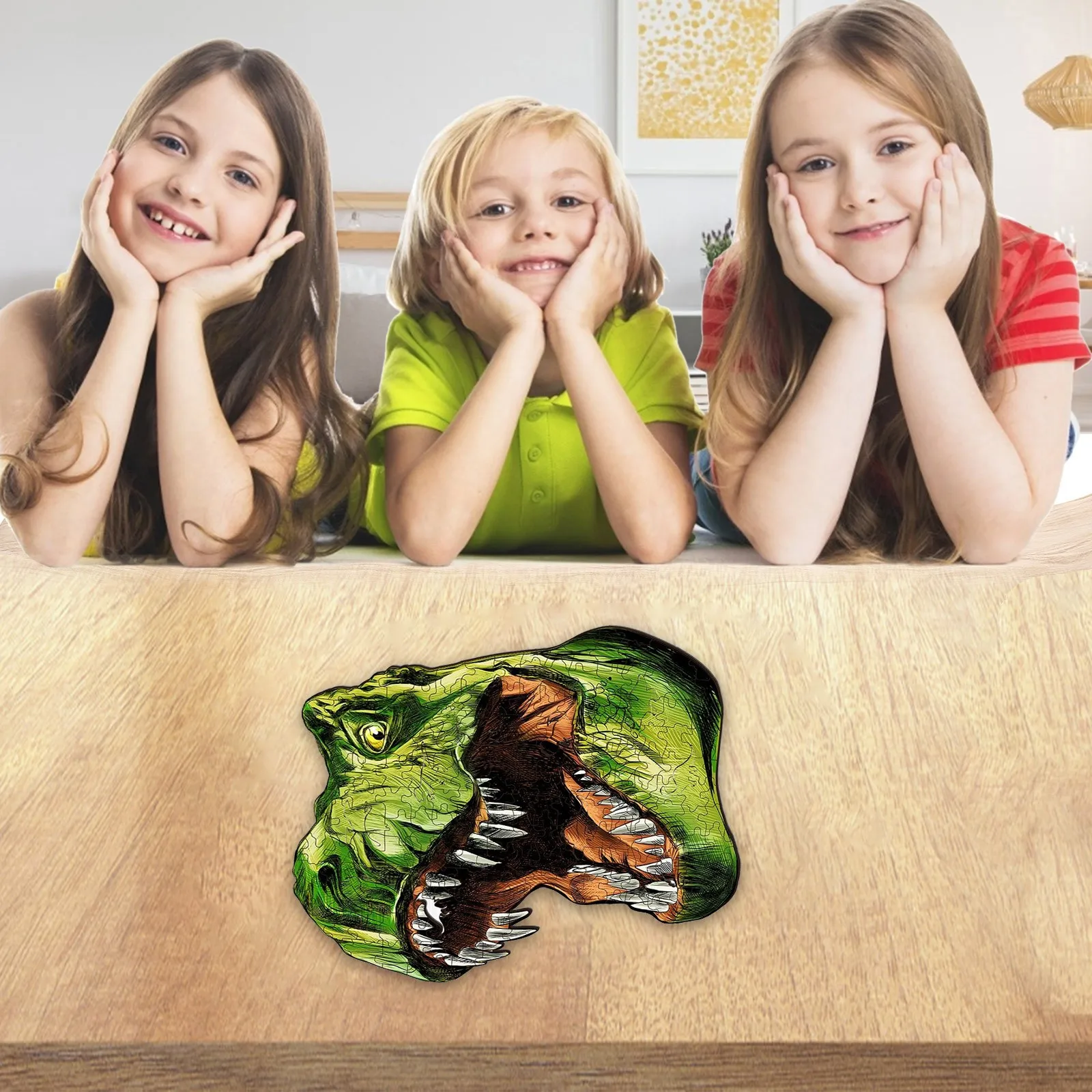 

156pcs Dinosaur Shape Wooden Jigsaw Puzzle Toys Unique Animals Shape Each Piece Adults Puzzle Game Kids Gift New