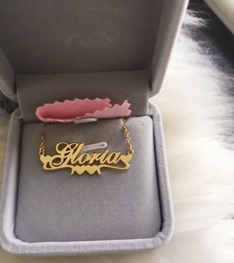 

Ожерелье с именем сердца, персонализированное Подарочное ожерелье из нержавеющей стали