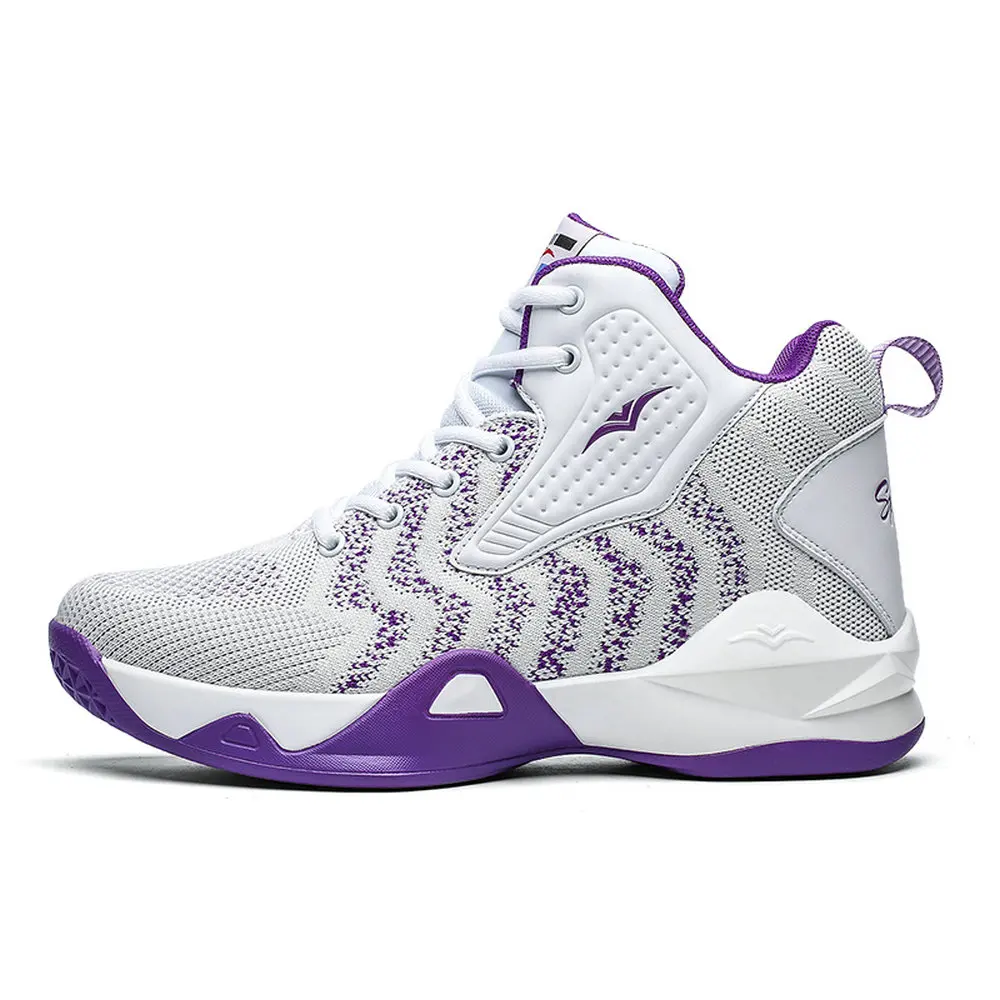 

Newbeads Men's Lace Up Basketball Sneakers Shoes High TopTeens Outdoor Sports Breathable Leisure Heighten Mesh Shoes Large Size