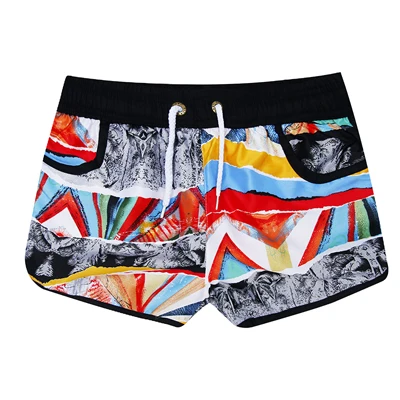 Лидер продаж! Шорты женские повседневные шорты быстросохнущие цветочные шорты штаны с принтом женские 40 узоров поставка с фабрики - Цвет: sunshine leaf