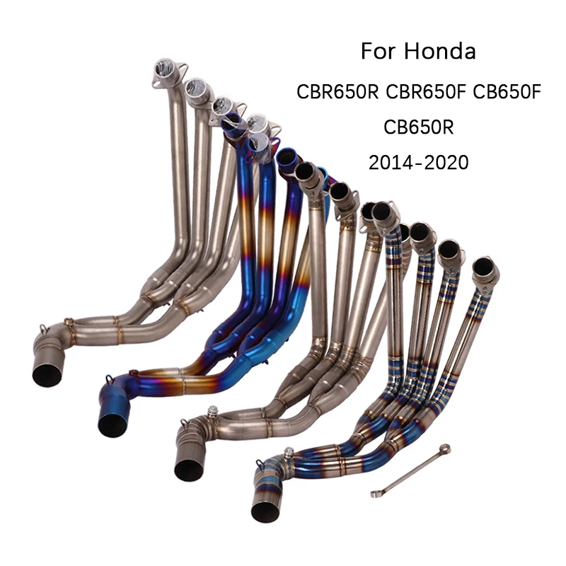 

Full System for Honda CB650F CB650R CBR650R CBR650F 2014-2020 Motorcycle Exhaust Pipe Slip On 51mm Mufflers Steel Titanium Alloy
