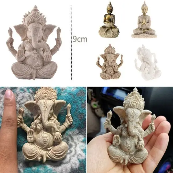

Sandstone Lover Statue Sculpture Buddha/Animal HandCarved Figurine Decor