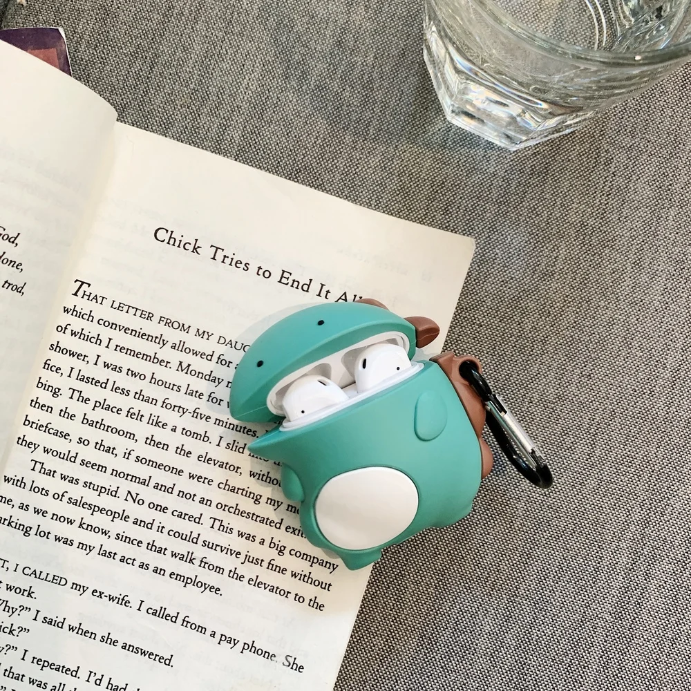 Чехол для беспроводных наушников apple мягкий силиконовый чехол с 3D изображением