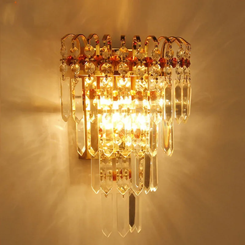

European crystal wall lamp creative wall lamp simple modern wall lamp bedroom bedside lamp aisle corridor lighting lamps