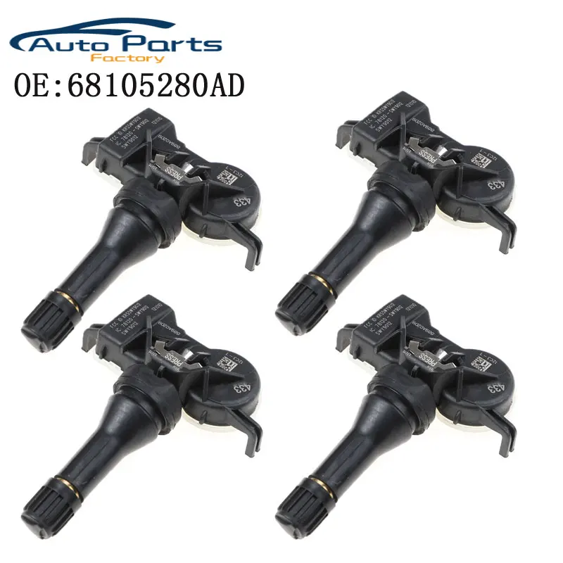 4 шт. Новый TPMS Датчик давления в шинах для Chrysler Dodge Дротика Jeep 68105280AD 68252493AB