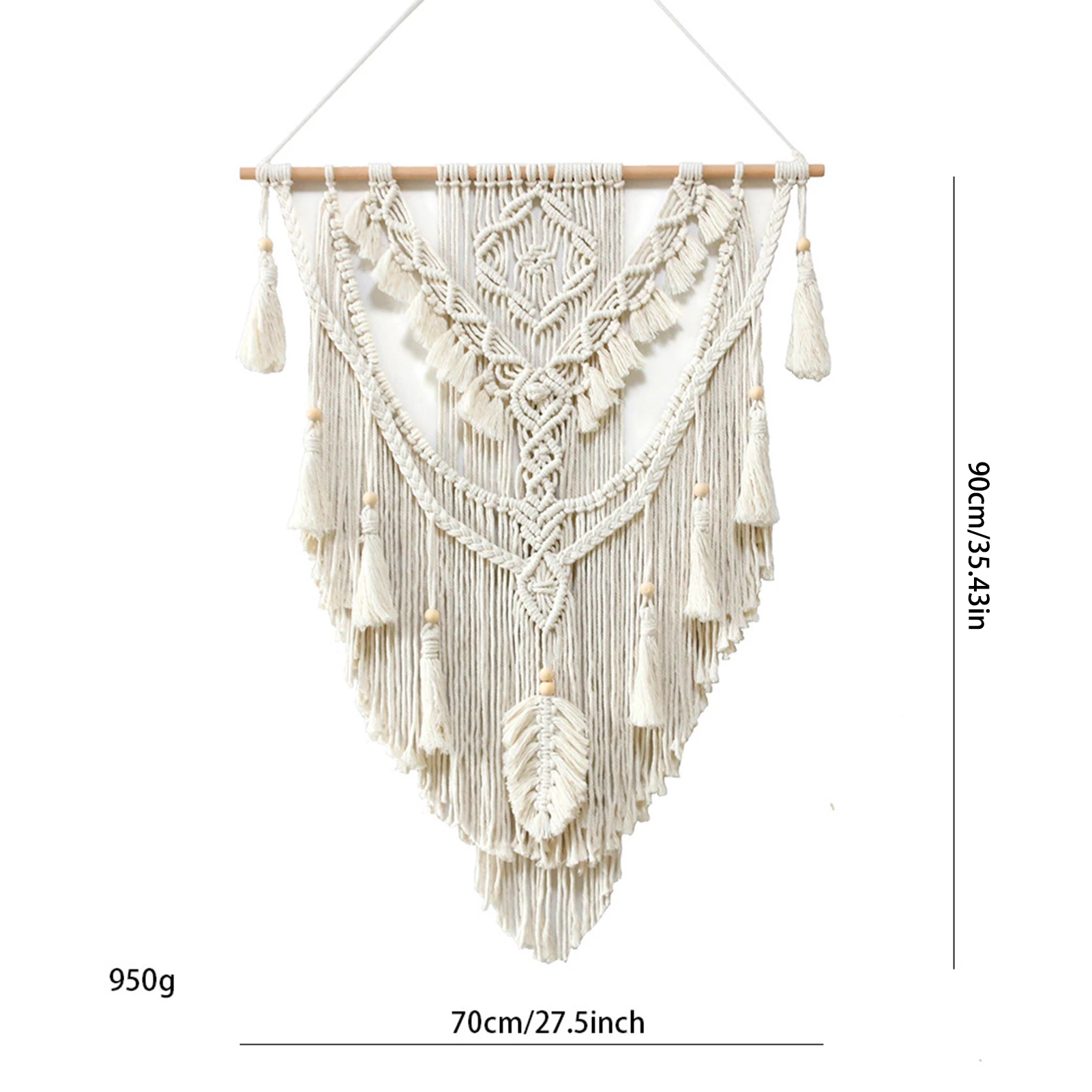 

70x90cm Bohemian Tapestry Macrame Wall Hanging Decoration Hand-woven Tapestry Tassel Pendant Bohemian Home Tapestry Wall Decor