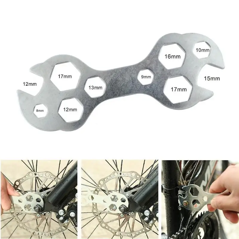 

Adjustable Bicycle Wrench Cycling Bike Steel Hexagon Spanner Spanner Repairing Home Garden Bicycle Repair Tool Kits