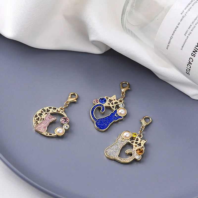 Sansummer новинка 2019 хит модная милая кошка звезды повседневная свисает жемчуг луна с