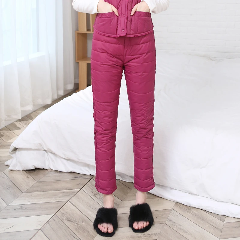 Женские зимние брюки пуховики красные черные легкие женские теплые утепленные