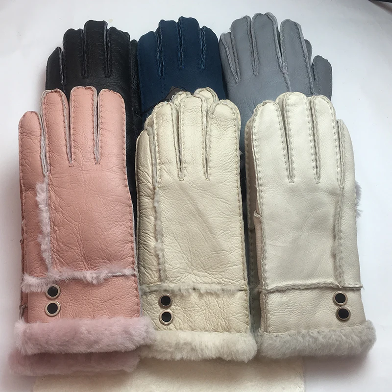 Женские перчатки новые зимние теплые варежки из натуральной шерсти и овечьей
