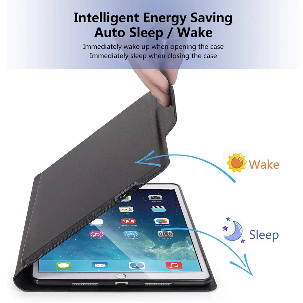 Bluetooth клавиатура с из искусственной кожи чехол для iPad Air 1 2 iPad Pro 9,7 дюймов Bluetooth клавиатура 7 цветов с подсветкой водонепроницаемый