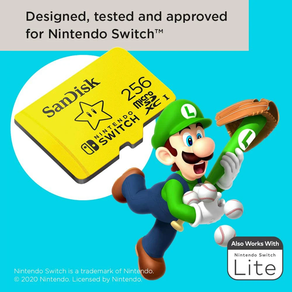 Карта памяти SanDisk 256G для Nintendo Switch microSDXC U3 4K Ultra HD 128G | Компьютеры и офис