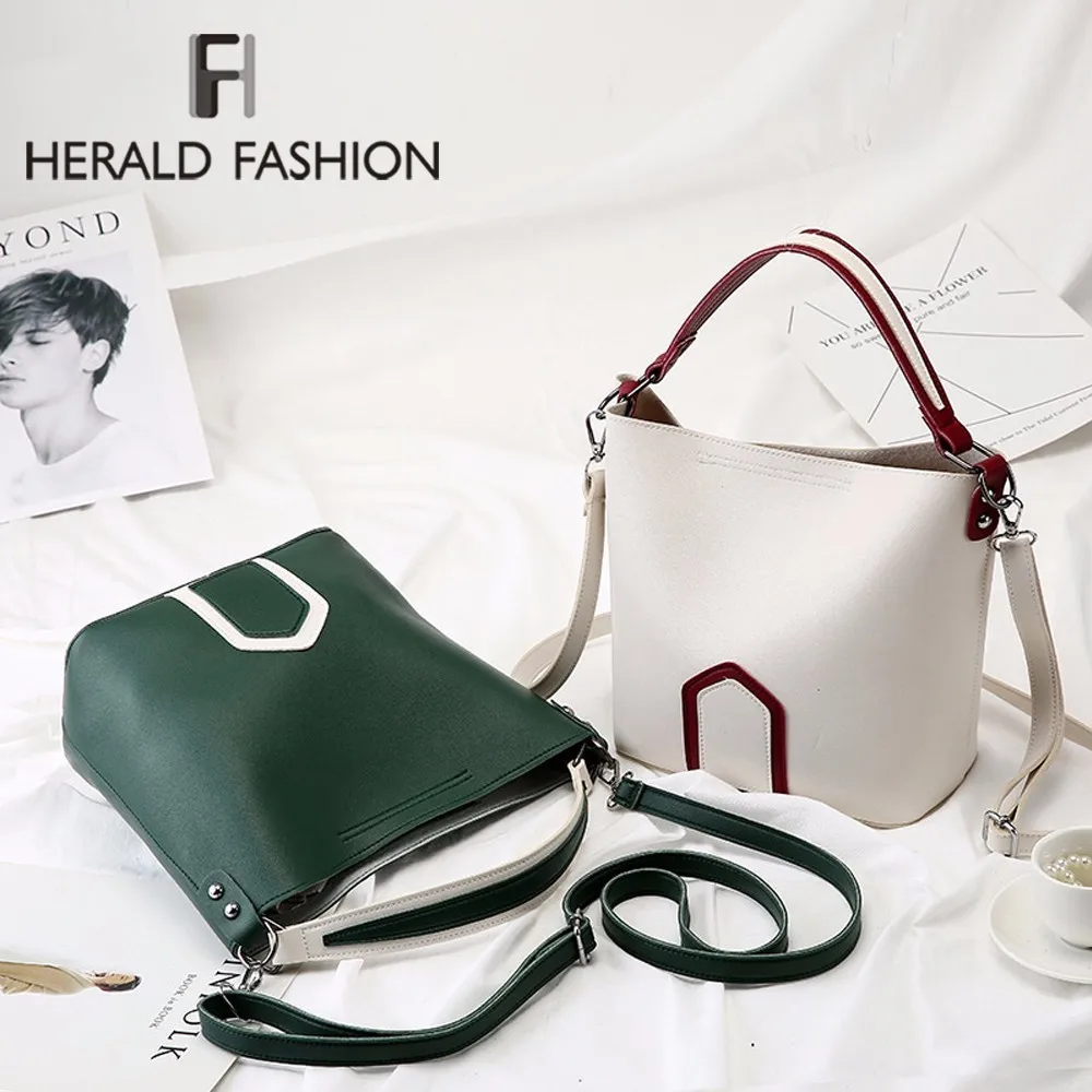 Herald Fashion сумки с ручками для женщин сумка ведро из мягкой кожи Дамская Наплечная