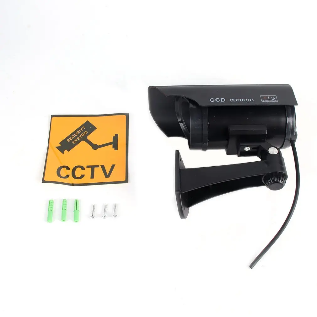 

SZ Dummy Camera Solar Battery Powered Flicker Blink LED Fake Indoor Outdoor Surveillance Security Camera Bullet CCTV Camera