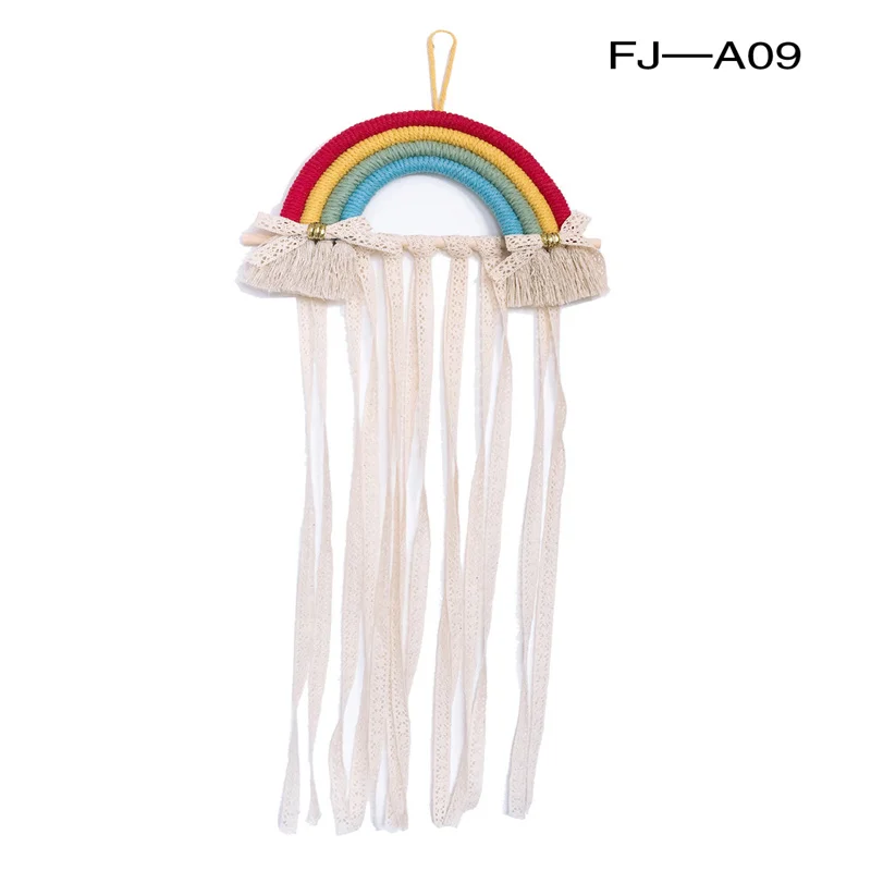 Rainbow Hairpin Hair Clip Holder Storage Organizer Girl Room Hanging Ornament Hair Accessories Storage Belt Decoration Wall Hang images - 6