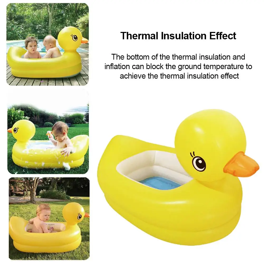 

Inflatable Bathtub Little Portable Safe Duck Swimming Pool Tub Home use baby Water Fun Pool for Children