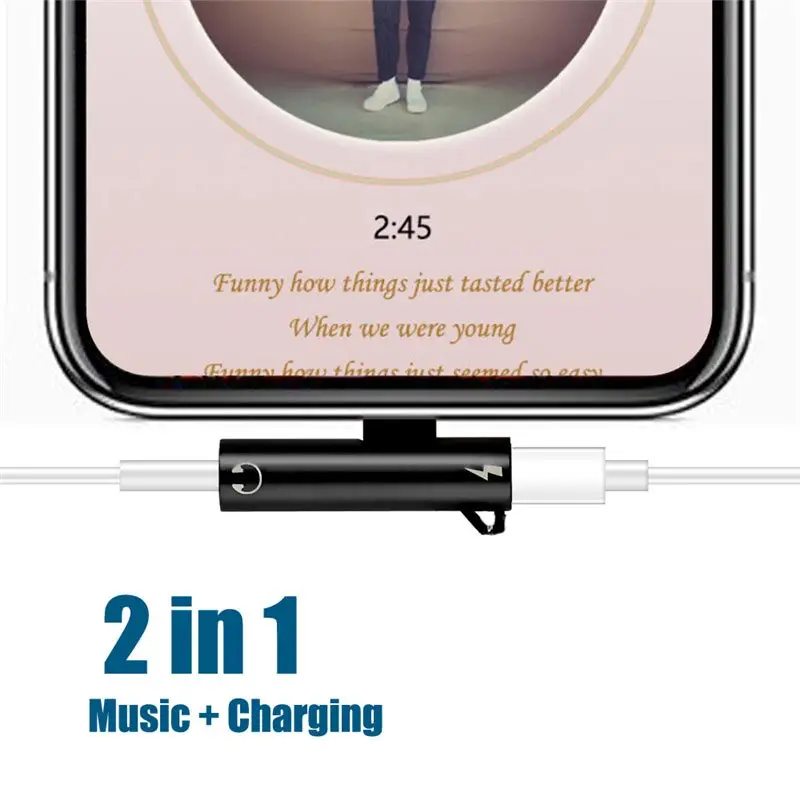 2 in 1 Type C To 3.5mm Headphone Jack Adapter Splitter For Samsung Huawei Xiaomi Mi 10 Audio Charging Cable USB Connector | Мобильные