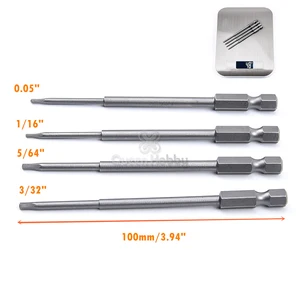 Шестигранный ключ 0,05 дюйма 116 дюйма 564 дюйма 332 дюйма, отвертки, набор металлических инструментов для радиоуправляемых моделей, многовинтовой инструмент, деталь-4 шт.лот