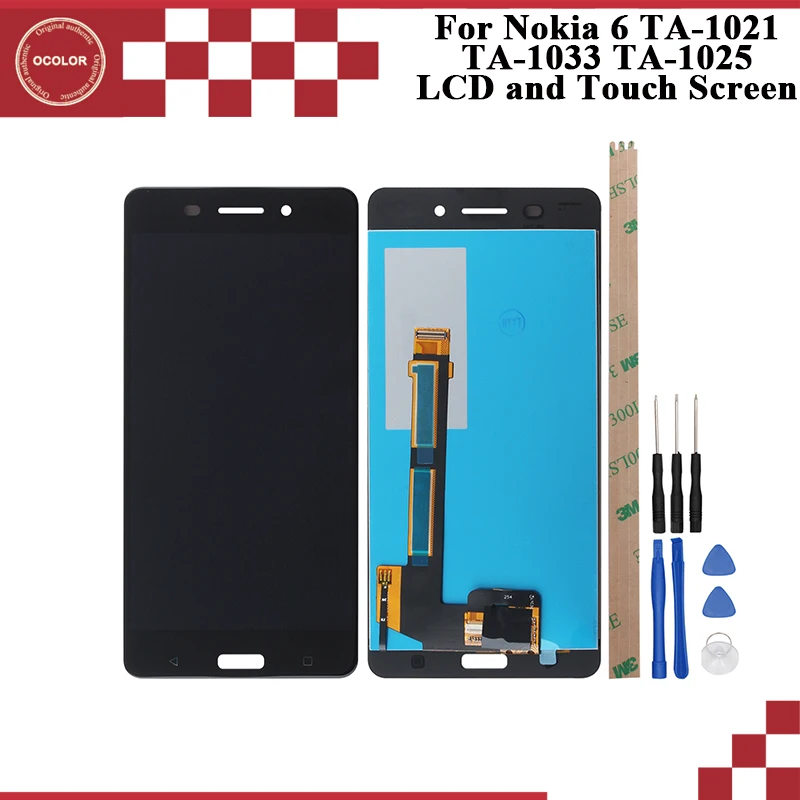 ЖК-дисплей и сенсорный экран для Nokia 6 TA-1021 TA-1033 TA-1025 инструменты в сборе клей |