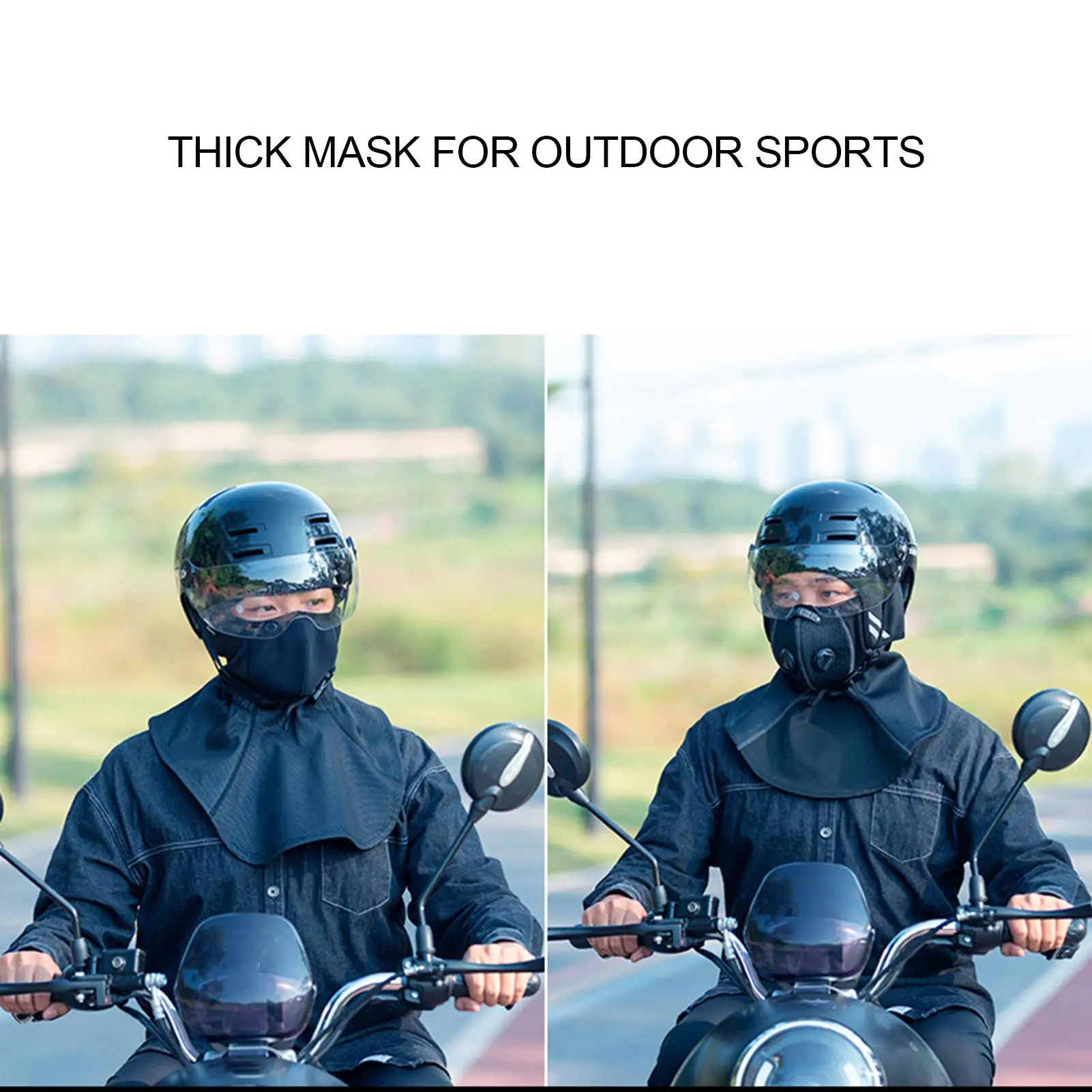 

Men Women Warm Bike Half Face Mask Cover Face Hood Protection Cycling Ski Sports Outdoor Winter Neck Guard Scarf Warm Mask
