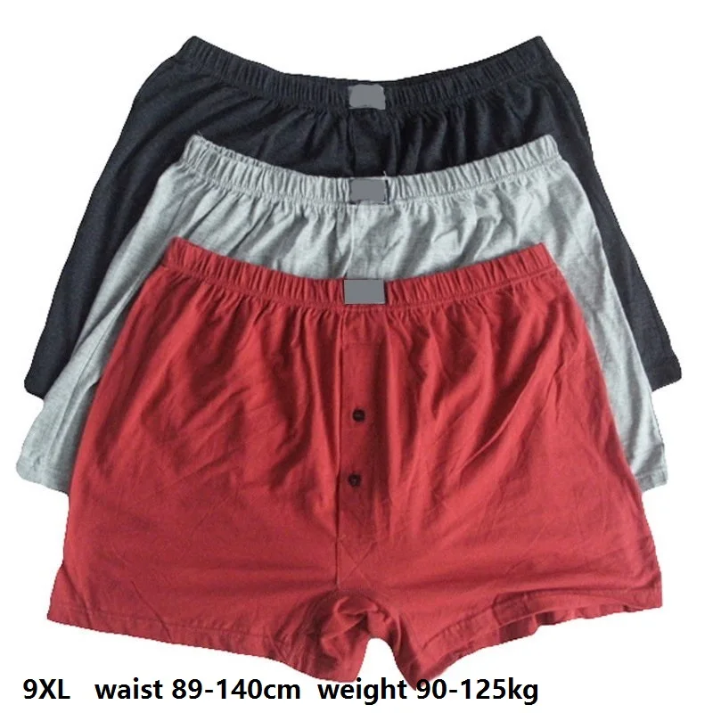 Боксеры мужские хлопковые 3 шт./лот Удобные однотонные красные темно синие серые