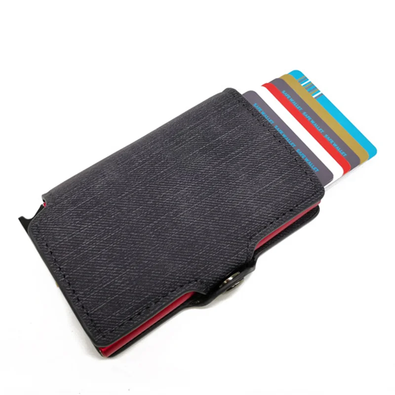 Джинсы полосы Анти Rfid id кредитный держатель для карт Чехол женский бизнес