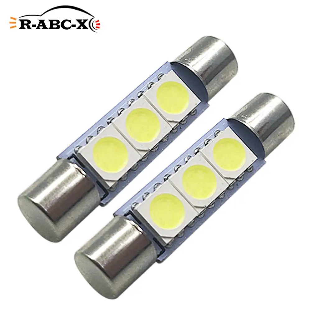 2X Car Led C5W Warm White 28mm 31mm 3SMD 5050 Wedge Auto Interior Festoon Dome Reading License Plate Light 4300K Ice Bule 6000K