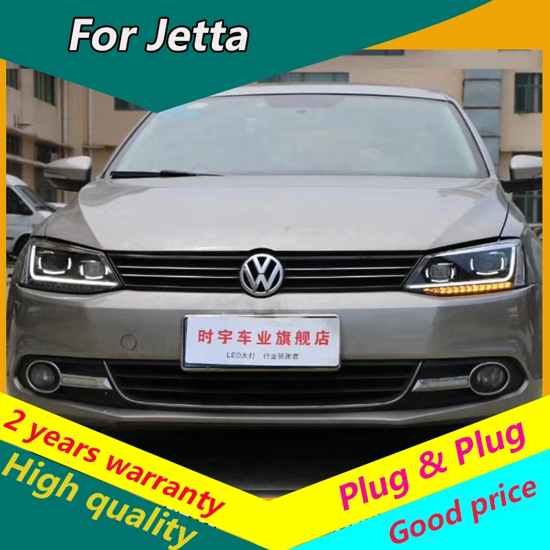 

KOWELL Car Styling For VW JETTA MK6 2011 2012 2013 2014-2017 Headlights LED DRL+ high beam LED + Light Dynamic turn signal