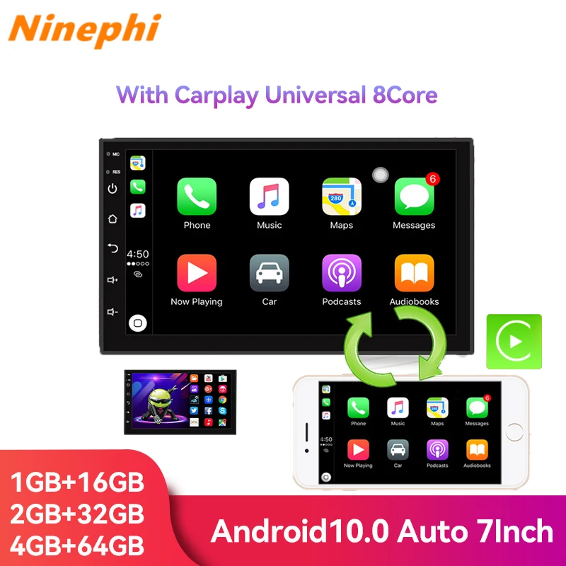 Автомагнитола 2 Din Android 10 Gps-навигация стерео 7-дюймовый RDS мультимедийный плеер