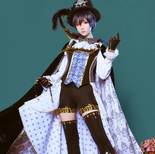 full set 9in1 Аниме Черный Дворецкий Косплей Ciel Phantomhive Cos Хэллоуин вечерние Униформа Cos Высокое качество костюм полный комплект 9в1 - Цвет: full set 9in1