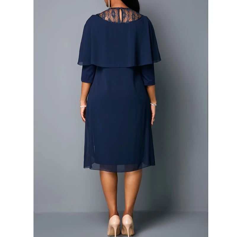 OTEN женское платье элегантные вечерние из кусков одноцветные с дырочками тонкое