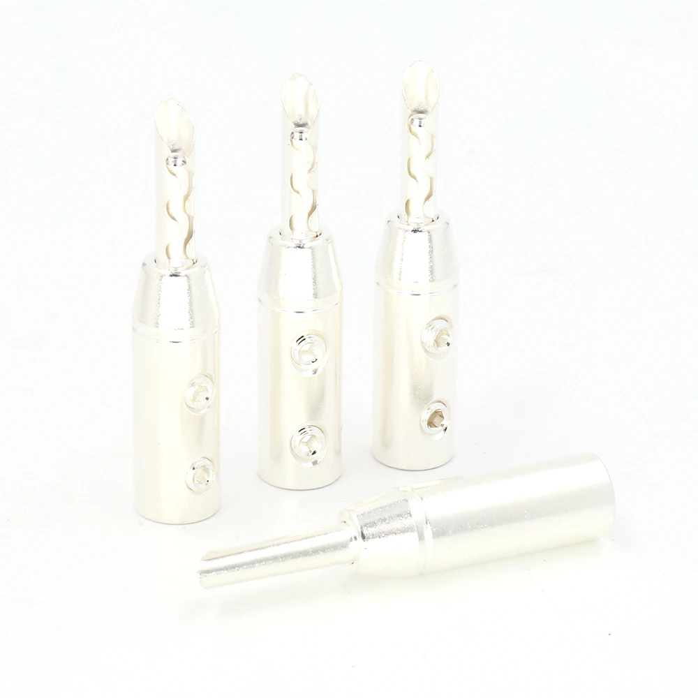 

Audiocrast Z Plugs Set Of 8 Silver Plated Speaker Banana Plugs Speaker Cable Banana Terminal Connector AMP Plug