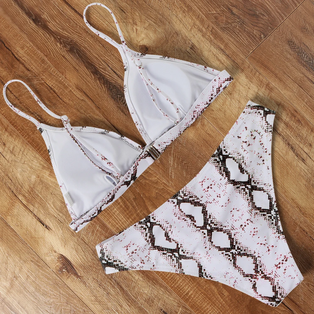 Сексуальный пуш ап бикини 2020 полосатый набор Холтер бандажный купальник женский