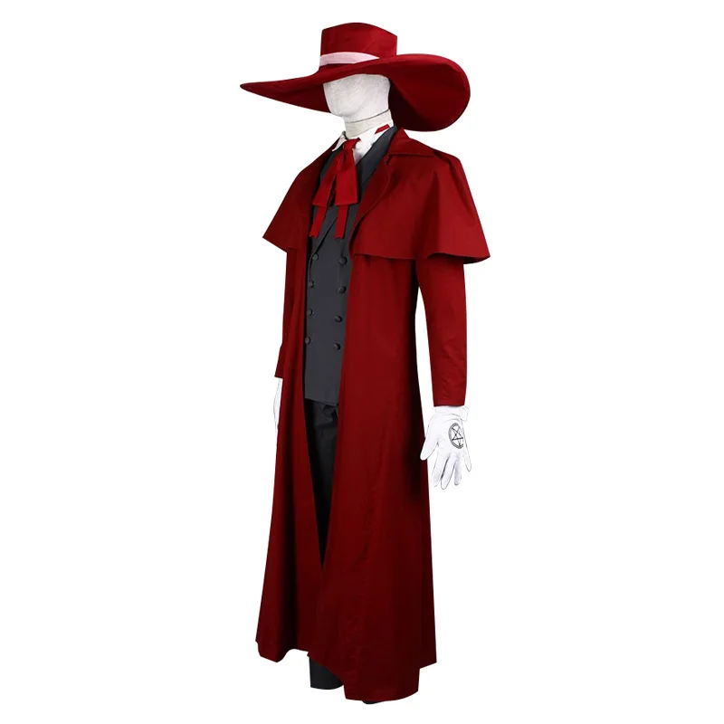 Косплей Аниме Hellsing Alucard костюм вампира охотника униформа для хэллоуивечерние