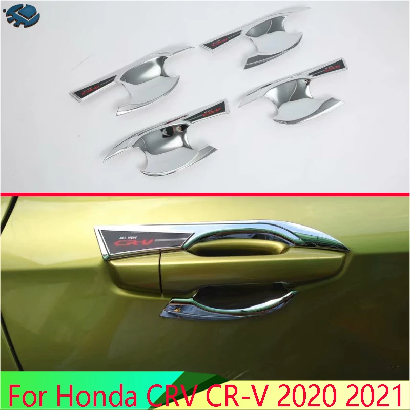 

For Honda CRV CR-V 2020 2021 Car Accessories ABS Door Handle Bowl Cover Cup Cavity Trim Insert Catch Molding Garnish